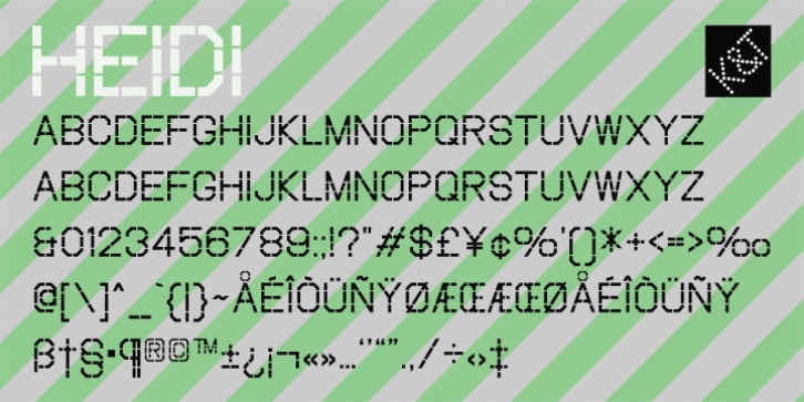 KT Heidi font preview