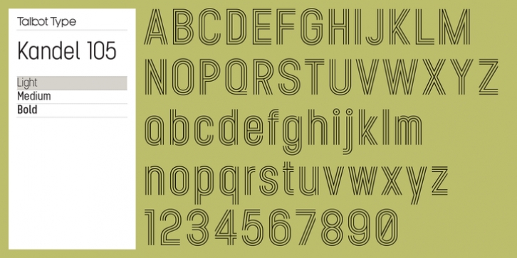 Kandel 105 font preview