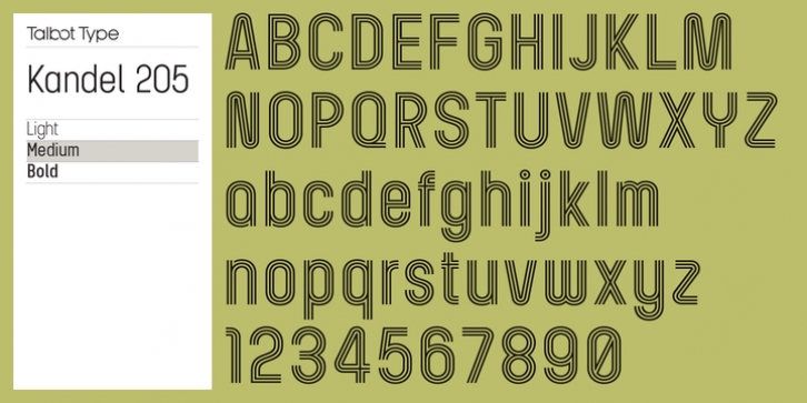 Kandel 205 font preview