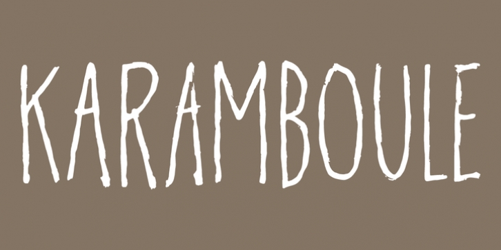 Karamboule font preview