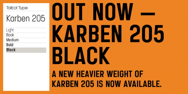 Karben 205 font preview