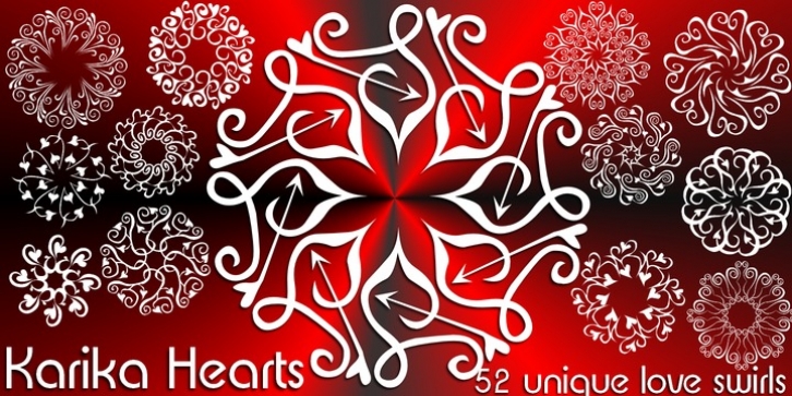 Karika Hearts font preview
