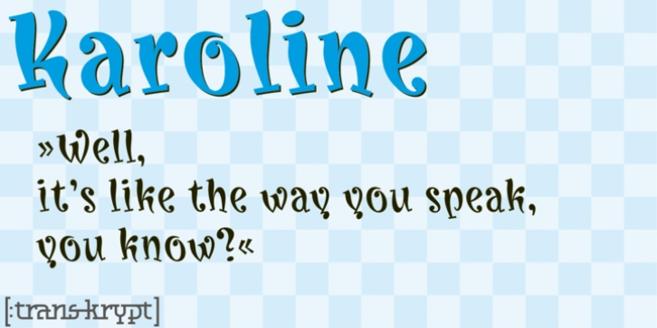 Karoline font preview