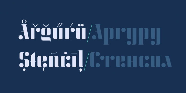 KD Arguru Stencil font preview