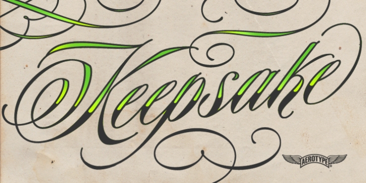 Keepsake font preview