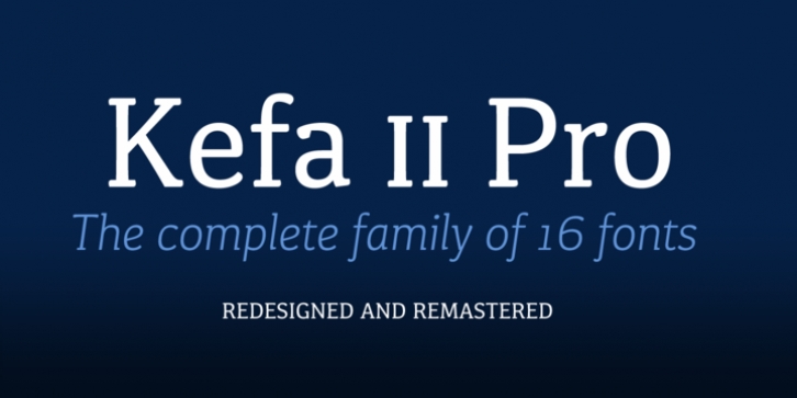 Kefa II Pro font preview