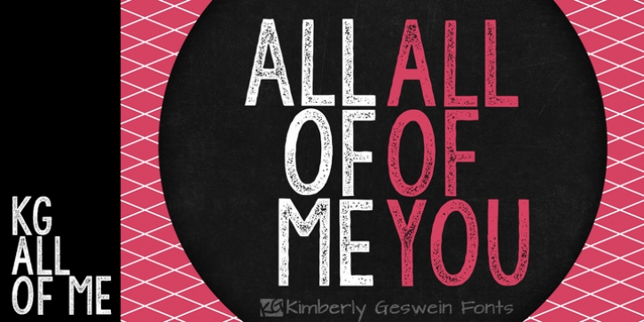 KG All Of Me font preview