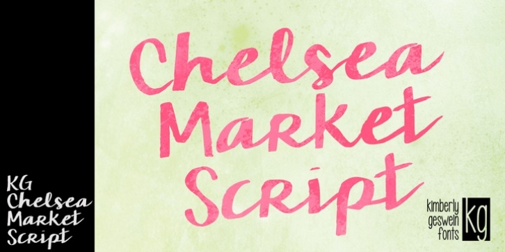 KG Chelsea Market Script font preview