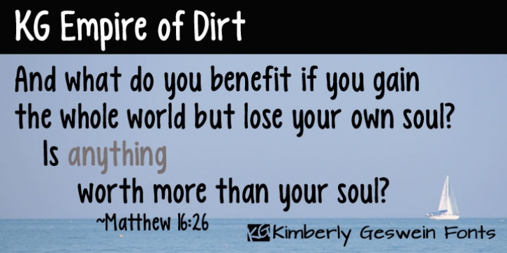 KG Empire Of Dirt font preview