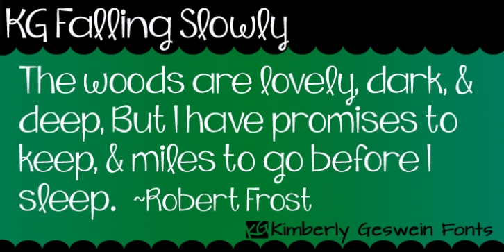 KG Falling Slowly font preview