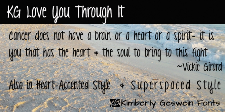 KG Love You Through It font preview