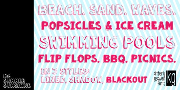 KG Summer Sunshine font preview