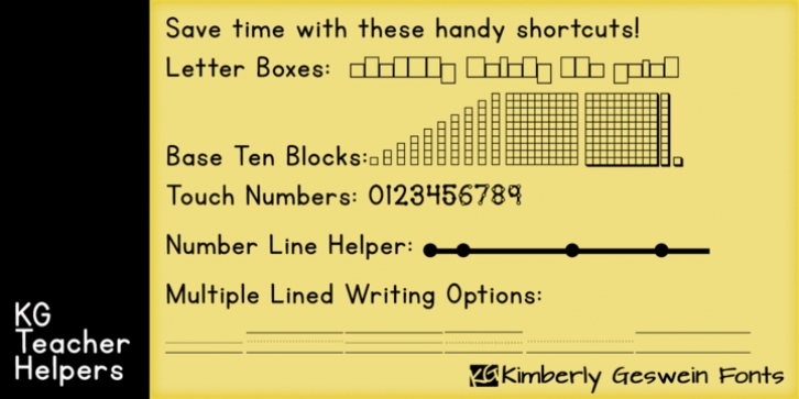 KG Teacher Helpers font preview