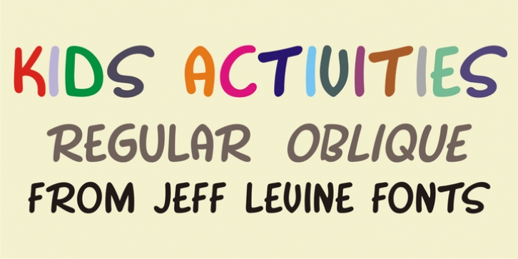 Kids Activities JNL font preview