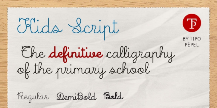 Kids Script font preview