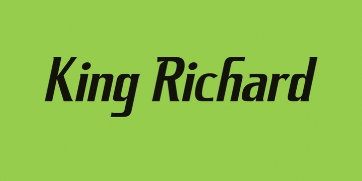King Richard font preview