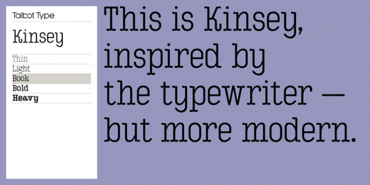 Kinsey font preview