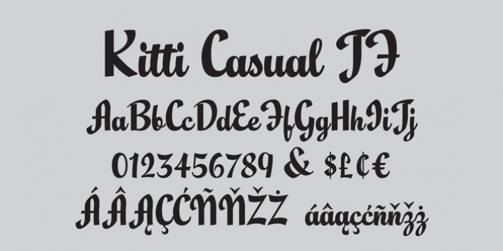 Kitti Casual JF font preview