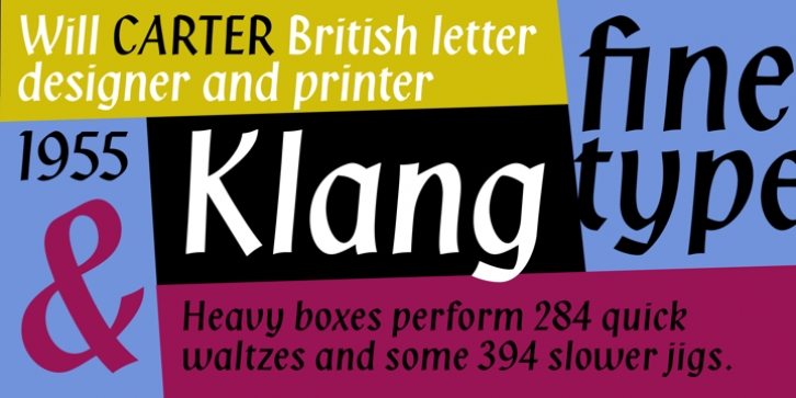 Klang MT font preview