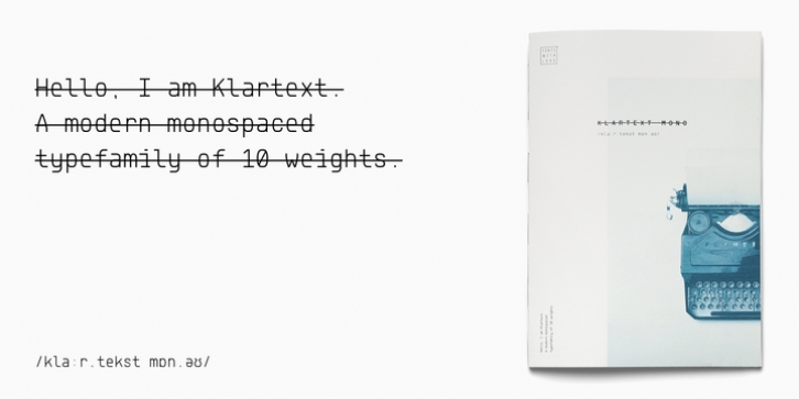 Klartext Mono font preview