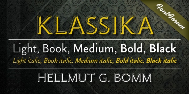 Klassika font preview