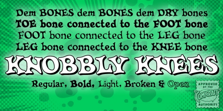 Knobbly Knees font preview