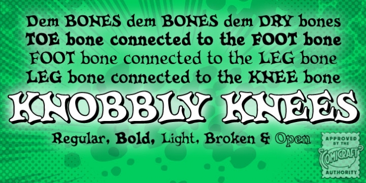 Knobbly Knees font preview