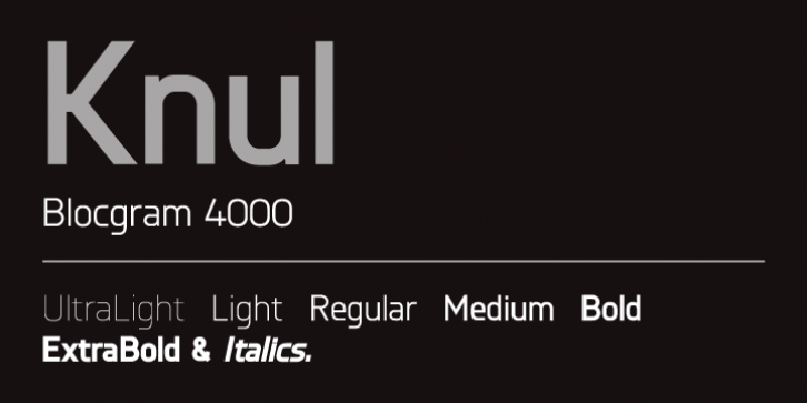 Knul font preview