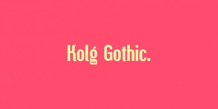 Kolg Gothic font preview