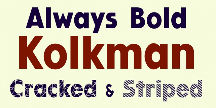 Kolkman font preview