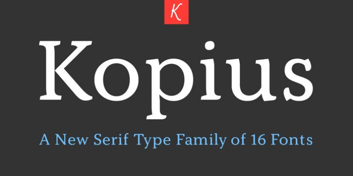 Kopius font preview