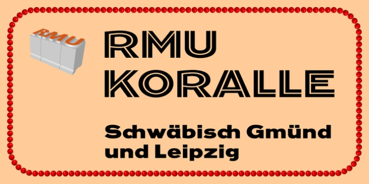 Koralle RMU font preview