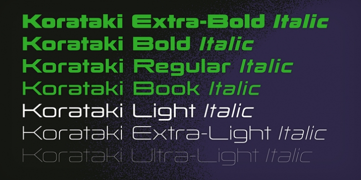 Korataki font preview