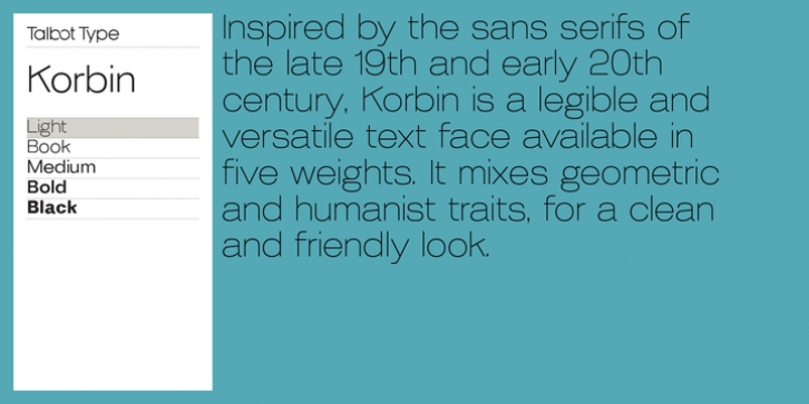 Korbin font preview