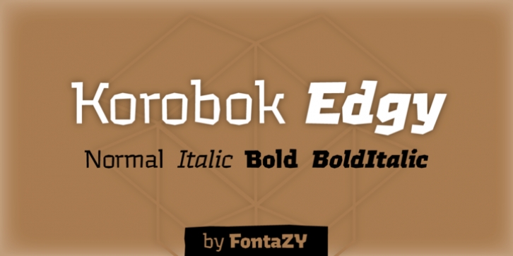 Korobok Edgy font preview