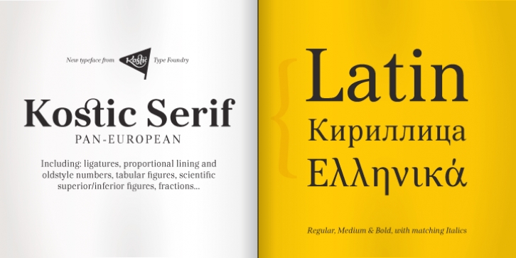 Kostic Serif font preview