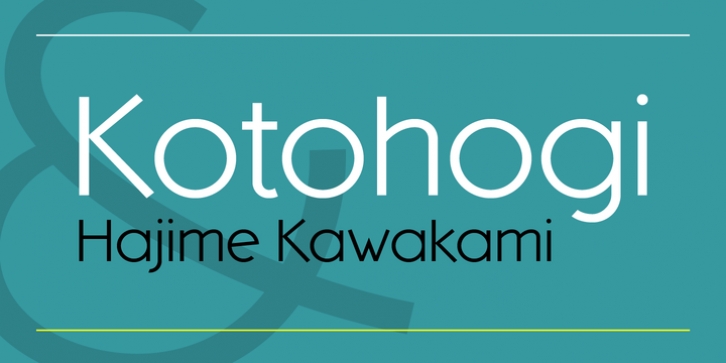 Kotohogi font preview