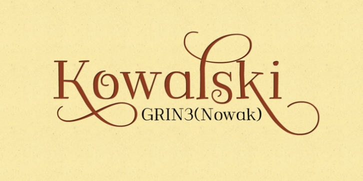 Kowalski font preview