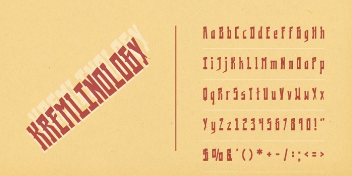 Kremlinology font preview