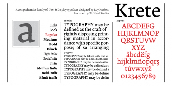 Krete font preview