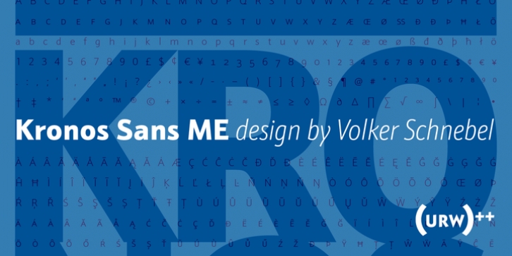 Kronos Sans ME font preview