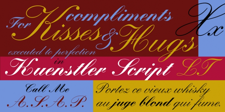 Kuenstler Script font preview