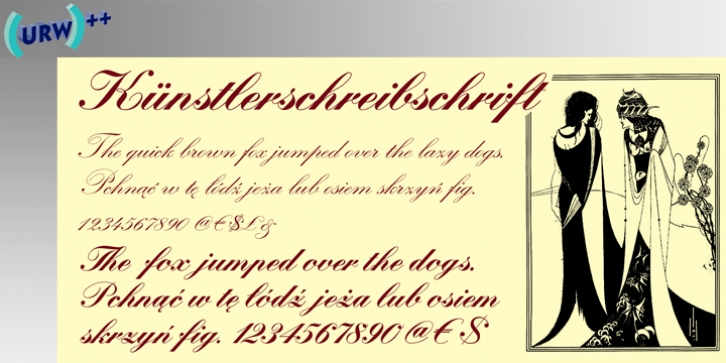 Kunstlerschreibschrift font preview