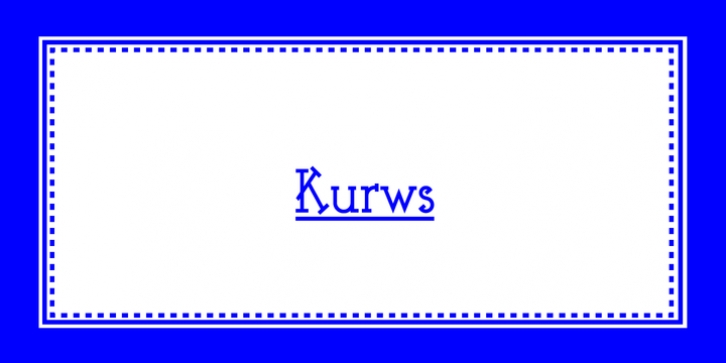 Kurws font preview
