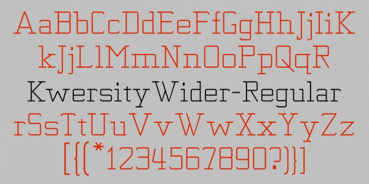 Kwersity font preview