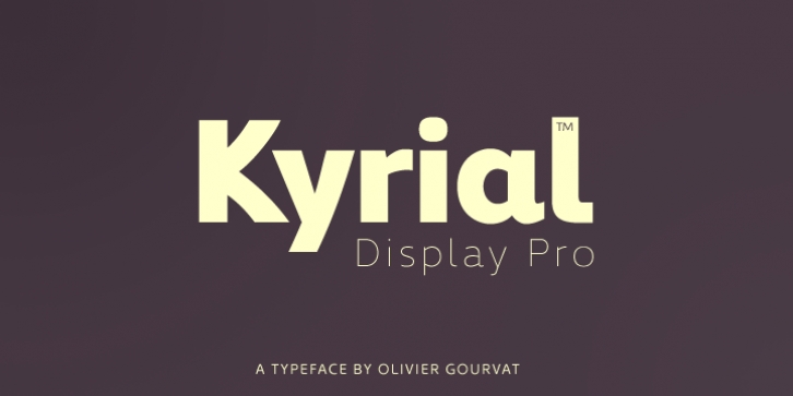 Kyrial Display Pro font preview