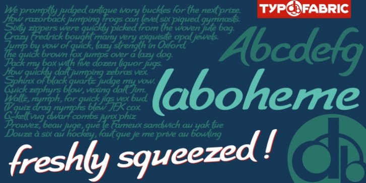 La Boheme font preview