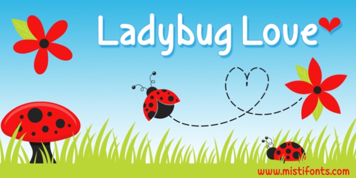 Ladybug Love font preview