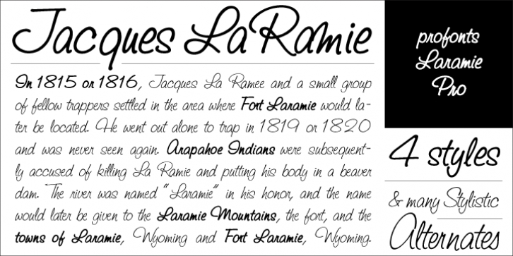 Laramie Pro font preview