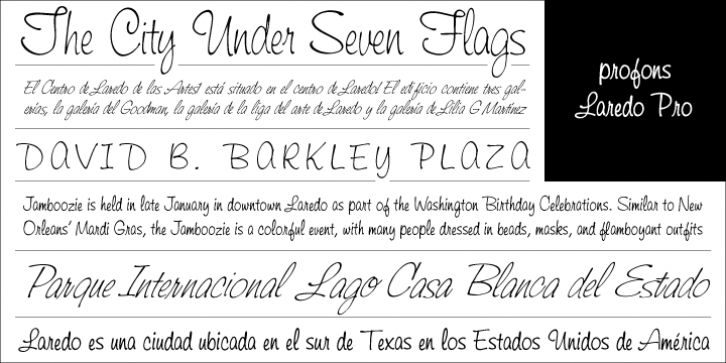 Laredo Pro font preview